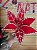 Galho Natal Poinsetia Listrada Vermelha/Branco C/ Guizo 1UN - Imagem 4