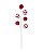 Galho Decorativo Natal Lollipop Branco/Vermelho 1Un - Imagem 1