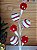 Galho Decorativo Natal Lollipop Branco/Vermelho 1Un - Imagem 2