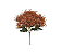 Enfeite Decorativo Flor Mini Lirio Laranja Outono 32cm 1Un - Imagem 1