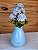 Flor Artificial Decorativa Azul Claro 38cm 1Un - Imagem 2