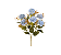 Flor Artificial Decorativa Azul Claro 38cm 1Un - Imagem 1