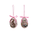 Enfeite Decorativo Ovos Páscoa Coelhinho Rosa 2Un - Imagem 1