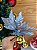 Pick Flor Poinsetia Prata Decoração Natal  27 Cm - Imagem 3