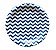 Prato De Papel Zig Zag Azul Marinho 8 un - Imagem 1