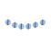 Guirlanda Mini Globo Colmeia De Papel 8cm Azul Jeans 6Un - Imagem 1
