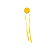 Topo de Bolo Pompom Fitilhos - Amarelo Quindim - Imagem 1