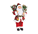 Enfeite Decorativo Papai Noel Xadrez Vermelho Polo Norte 1Un - Imagem 1