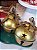 Enfeite Pendurar Guizo Dourado C/ Laço Natal 9,5cm 1Un - Imagem 3