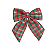 Enfeite Decorativo Laço Grande Xadrez Vermelho/ Verde Natal 1Un - Imagem 1