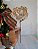Galho Decoração Natal Rosa Off White Glitter Dourado 1Un - Imagem 2