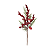 Enfeite Galho Decorativo Bosque Cogumelos e Frutinhas Vermelho 1Un - Imagem 1