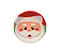 Prato Papel Papai Noel Natal 18cm 10Un - Imagem 1
