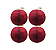 Kit 4 Bolas Globo Gomo Vermelho Decoração Natal  8cm - Imagem 1