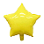 Balão Metalizado Estrela 9" 23cm - Amarelo - Imagem 1