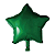 Balão Metalizado Estrela 9" 23cm - Verde - Imagem 1