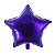 Balão Metalizado Estrela 9" 23cm - Roxo - Imagem 1