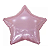 Balão Metalizado Estrela 9" 23cm - Rosa Bebê - Imagem 1