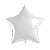 Balão Metalizado Estrela 9" 23cm - Branco - Imagem 1