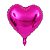 Balão Metalizado Coração 9" 23cm - Pink - Imagem 1