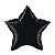 Balão Metalizado Estrela 9" 23cm - Preto - Imagem 1
