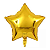 Balão Metalizado Estrela 9" 23cm - Dourado - Imagem 1