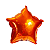 Balão Metalizado Estrela 9" 23cm - Laranja - Imagem 1