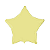 Balão Metalizado Estrela 9" 23cm - Amarelo Bebê - Imagem 1