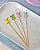 Palito Decorativo Para Petiscos Coelhinho Pompom Páscoa 20un - Imagem 3