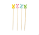 Palito Decorativo Para Petiscos Coelhinho Pompom Páscoa 20un - Imagem 1