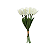 Flor Artificial Decorativa Ramalhete Tulipas Branco 33cm 1Un - Imagem 1