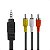 Cabo P2 Para 3 Rca Adaptador de Áudio e Vídeo 1,50m - Imagem 2