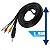 Cabo P2 Para 3 Rca Adaptador de Áudio e Vídeo 1,50m - Imagem 4