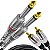 Cabo Auxiliar de Audio 2 Rca X 2 P10 Mono Profissional 1,80m - Imagem 2