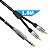 Cabo de Audio Profissional P10 Estéreo x 2 Plug Rca 1,8m - Imagem 3