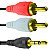 Cabo P2 Estéreo para 2 Rca Conexão Audio 1,80m - Imagem 3