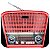 Rádio Retrô Recarregável com Bluetooth, USB, SD, AM/FM e Alto-Falante 3W – Bivolt Portátil - Imagem 1