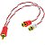 Cabo Rca Cristal de Áudio Y 1 Rca Macho Para 2 Rca Fêmea - Imagem 1