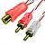 Cabo Cristal Automotivo y 1 Rca Fêmea para 2 Rca - Imagem 3