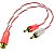 Cabo Cristal Automotivo y 1 Rca Fêmea para 2 Rca - Imagem 1