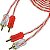 Cabo 2 Rca Macho para 2 Rca Macho Cristal 1m - Imagem 1