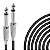 Cabo de Guitarra P10 para P10 10 Metros 2 Conectores - Imagem 2