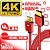 Cabo Hdmi 90° para Tv e monitores 2.0 4k Ultra Hd 2m - Imagem 6