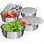 Conjunto 5 Potes Inox Tigelas Vasilha Com Tampa Flexível - Imagem 2