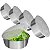Conjunto 5 Potes Inox Tigelas Vasilha Com Tampa Flexível - Imagem 4