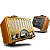 Rádio Retro Bluetooth 3 Bandas Portátil com Controle - Imagem 1