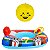 Kit Boia Com Volante E Bola De Emoji Inflável Infantil - Imagem 1