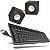 Kit Multimida Caixinha De Som P2 Multimida E Teclado Com Fio - Imagem 1