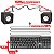 Kit Multimida Caixinha De Som P2 Multimida E Teclado Com Fio - Imagem 4