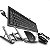 Kit Mouse E Teclado Com Base Dobrável De Notebook E Hub Usb - Imagem 1